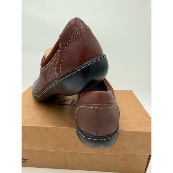 Clarks Ashland Joy Dark tan brown Leather Women's size 9 M Shoes Ultimate - Picture 4 of 11